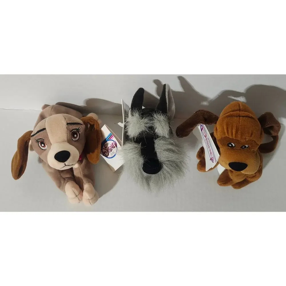 Disney Store Lady And The Tramp Mini Bean Bag Plush Lot Lady Jock Trusty 8